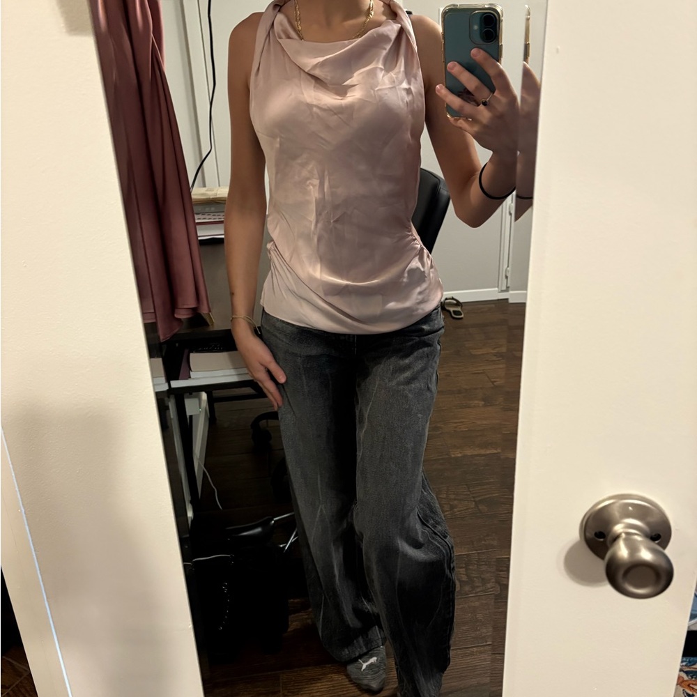 Zara Blush Satin Top